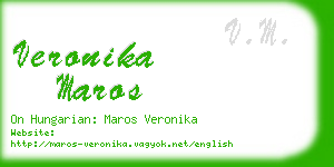 veronika maros business card